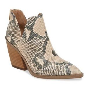Vince Camuto Snake Print Booties